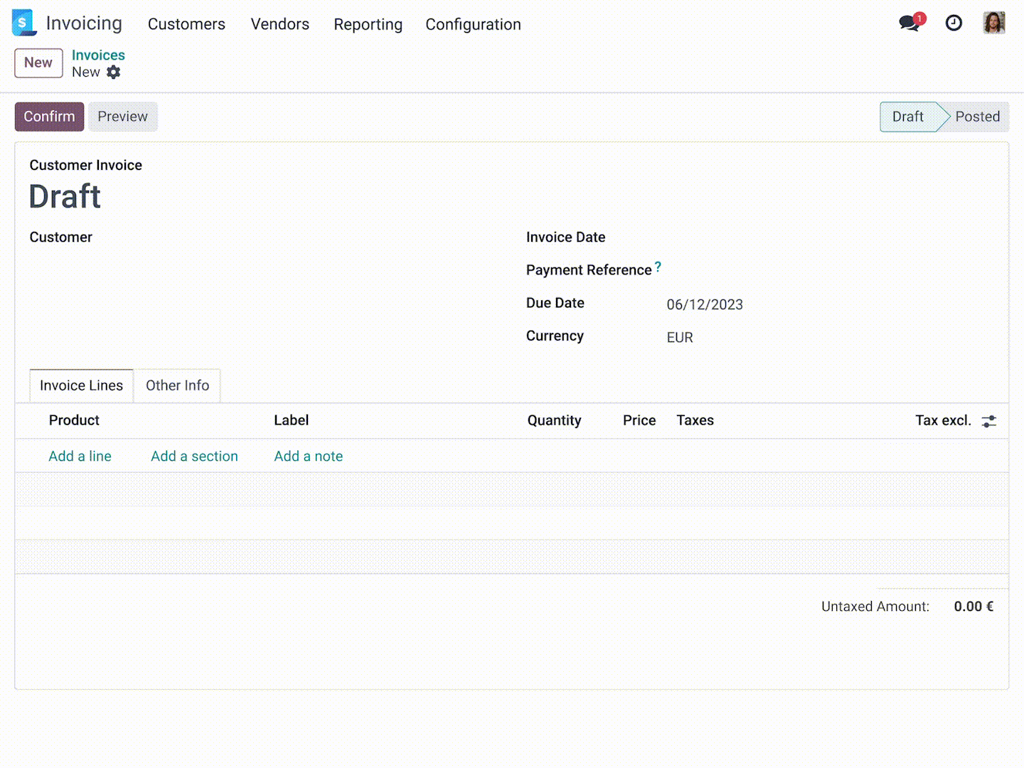 Odoo facturation